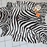 Alfombra piel vacuno cebra T/M