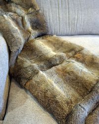 Manta piel conejo natural