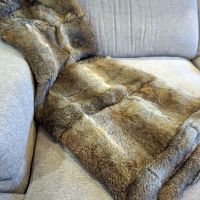 Manta piel conejo natural