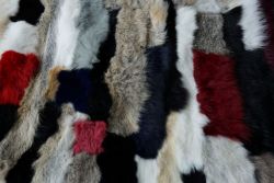 Patchwork de piel conejo