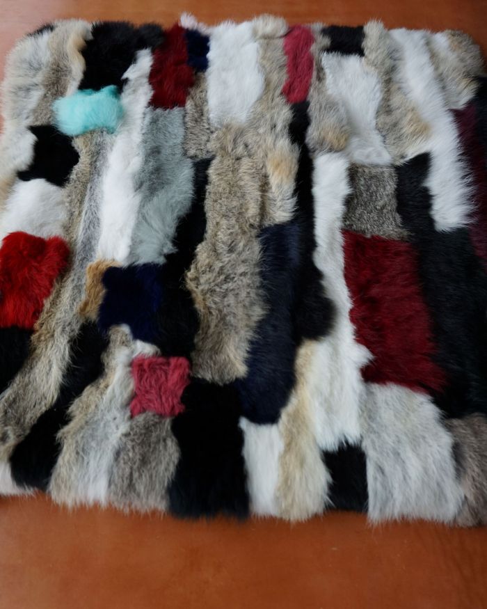 Patchwork de piel conejo