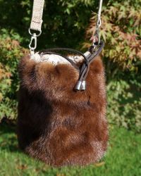Bolso bombonera peletería visón